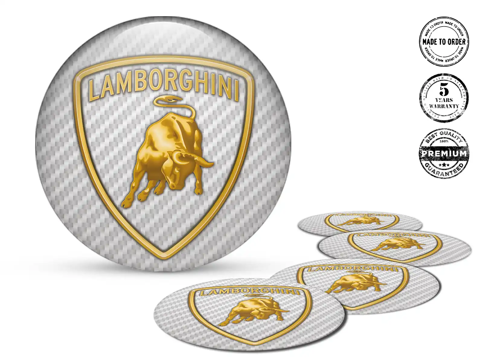 Lamborghini Radplaketten Stil Premium-Epoxy-Aufkleber
